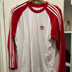 Adidas red/white long sleeve